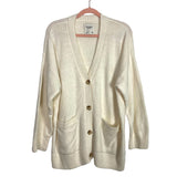 Abercrombie & Fitch Cream Button Front Cardigan Sweater-Size XL