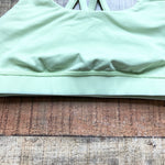 Lululemon Neon Green Strappy Back Sports Bra- Size 4 (see notes)