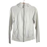 Lululemon White Zip Up Hooded Jacket - Size 6