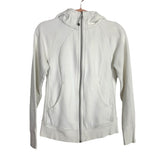 Lululemon White Zip Up Hooded Jacket - Size 6