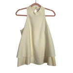 Crosby by Mollie Burch Cream High Neck Tiered Tank- Size XS (see notes)