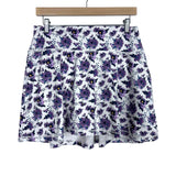 Senita Athletics White Purple Floral Print Skort- Size L