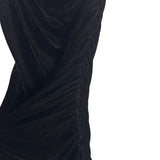Lovers And Friends Black Velvet Side Ruched Dress NWT - Size M