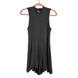 No Brand Grey Low Back Button Closure Romper- Size S