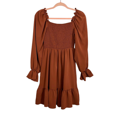 Shein Carmel Smocked Dress - Size M
