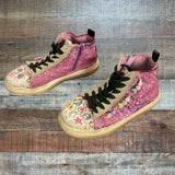 Steve Madden Girl’s Glitter High Top Sneakers- Size 2 (see notes)