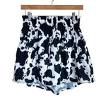 No Brand Cow Printed Lined Shorts- Size S
