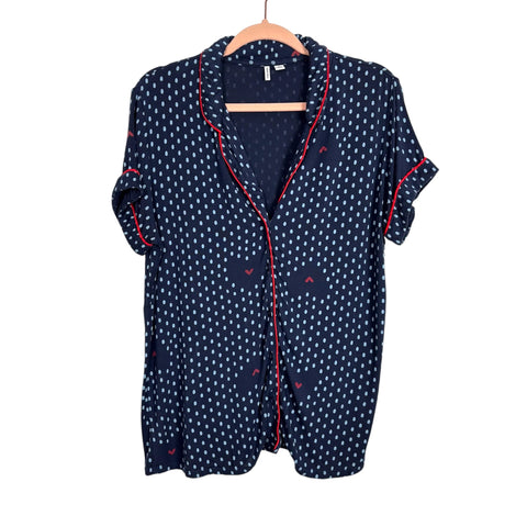 Nordstrom Blue Polka Dot Pajama Set - Size M