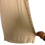 Free People Tan Embroidered Two Piece Pant Set- Size 2