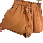 Pink Lily Rust Coast to Coast Paperbag Waist Shorts- Size S (sold out online)