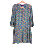 LIBERTY Floral 100% Silk Front Key Hole Dress- Size XL (sold out online)