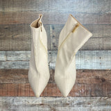 RAYE White Leather Stiletto Booties- Size 9 (see notes)