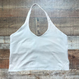 Lululemon Off White Built in Shelf Bra Cropped Halter Tank- Size 14