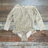 Ollie's Day Sage Leaf Print Swimsuit - Size 2-3Y