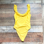 Lovers + Friends Yellow Ruffle Low Back One Piece- Size S (sold out online)
