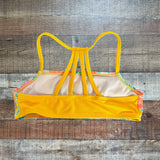 Art Class Yellow Floral Print Bikini and Rash Guard 3 Piece Set- Size  M 7/8Y (see notes, sold as a set)