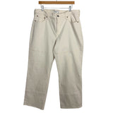 Abercrombie & Fitch Cream The Baggy High Rise Jeans- Size 32R