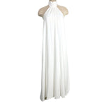 Girl and the Sun White Linen Open Back with Back Tie Halter Maxi Dress- Size S (sold out online)