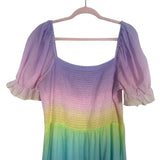 Olivia Rubin Pastel Ombre Smocked Bodice Dress- Size 12