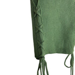 Altar'd State Olive Ribbed Mock Side Tie Tank Top NWT- Size S