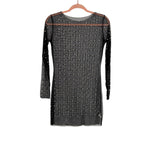 Fashion Black Beaded Sheer Dress NWT - Size S