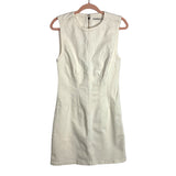 Abercrombie & Fitch White Denim Sleeveless Dress- Size S Tall
