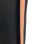 One Clothing Black Ribbed with Brown Side Stripes Dress-Size XL