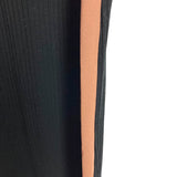 One Clothing Black Ribbed with Brown Side Stripes Dress-Size XL