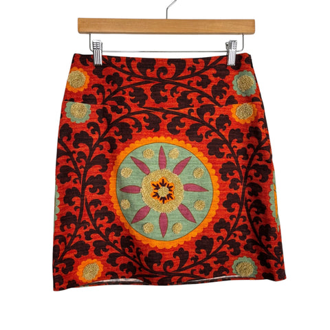 Sevier Skirts Patterned Lined Mini Skirt - Size ~2 (no size tag, fits like 2)