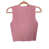 No Brand Pink Ribbed Knit Sleeveless Top- Size S (see notes)