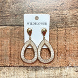 Wildflower Gold Teardrop Earrings (see notes)