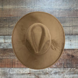 Pink Lily For Next Time Mocha Wide Brim Hat NWT