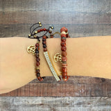 No Brand Set of Three Beaded and Rhinestone Bracelets