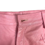 One Teaspoon Pink 100% Leather Rolled Cuff Shorts- Size 25 (see notes)