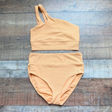 Calia Orange High Waisted Bikini Bottoms- Size S (we have matching top)
