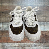 Pre-Owned Nike White LV Sneakers- Size 8