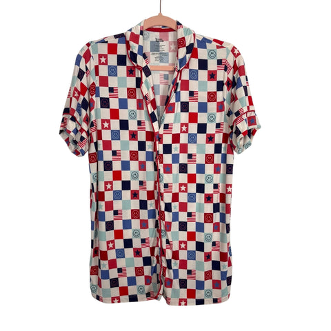 Dream Big Little Co Patriotic Checker Pajama Set - Size M
