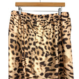 SOMA Animal Print Drawstring Waist Wide Leg Satin Pants- Size L (sold out online)