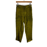 Grizas Green/Yellow Linen Cropped Pants NWT- Size XS (Inseam 24”)