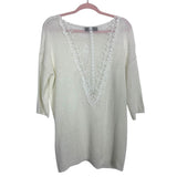 Yuki Cream Distressed Sweater- Size S (no size tag, fits like S)