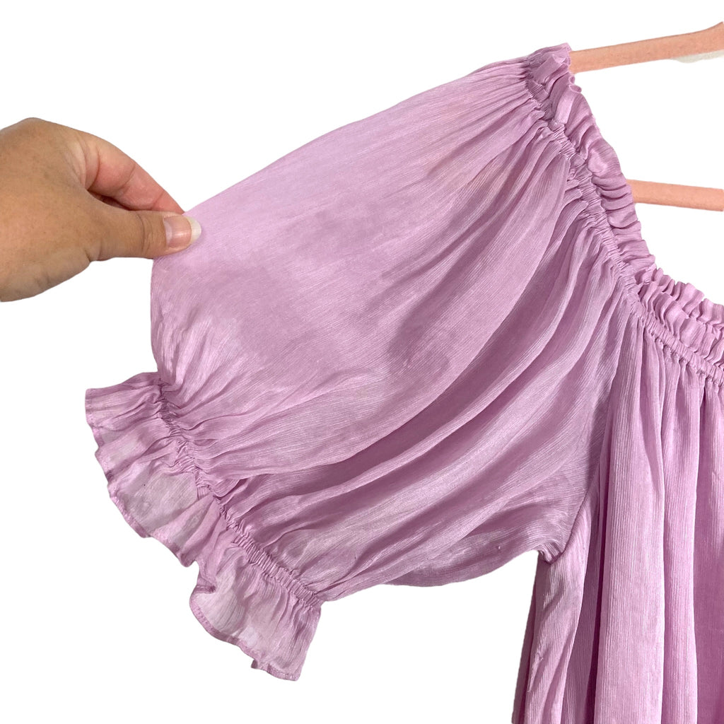 Antonio Melani Lilac Linen and Silk Blend Dress- Size ~16 (no size tag   The Saved Collection