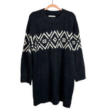 Abercrombie & Fitch Black Wool Blend Sweater Dress - Size M