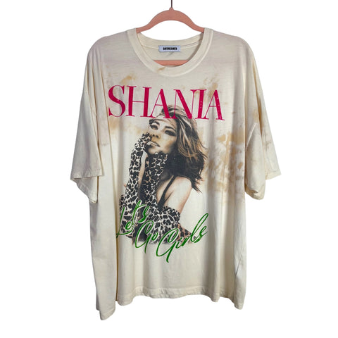 Daydreamer Cream/Tan Tie Dye Shania Tee- Size One Size