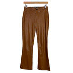PAIGE Brown Claudine Faux Leather Flared Pants- Size 25 (Inseam 28”)