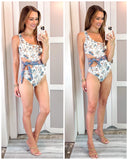 Cupshe Tranquility Seaweed One Shoulder Sash One Piece Swimsuit NWT - Size S (Sold Out Online)
