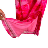 Pretty Garden Pink Floral Print Strapless Dress - Size S