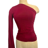 MOTEL One Shoulder Ruched Side Top- Size S