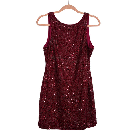 Le Lis Crimson Sequin Dress NWT - Size S