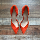 Marc Fisher Orange Suede Stilettos- Size 8.5 (see notes)