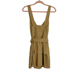 Show Me Your Mumu Tan Belted Mini Dress- Size M